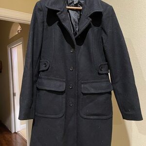 Moda International Classic Black Trench Coat